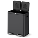 FreshAura Prullenbak 60L (2x30L) - Mat Zwart