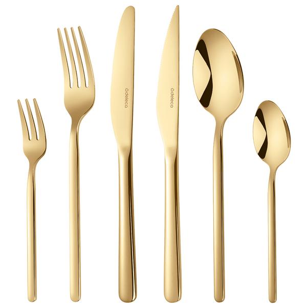 Bestekset Amor - 6 Personen / Goud 18.0 Edelstaal