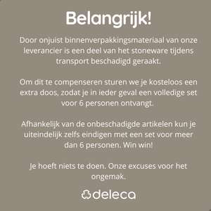 Serviesset Kyoto - 6 Personen / Mat Cremé Wit