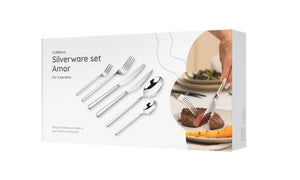 Bestekset Amor - 6 Personen / Zilver 18.0 Edelstaal