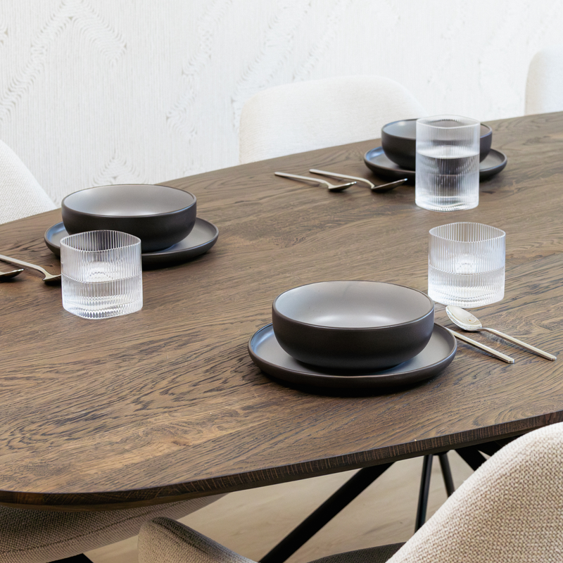 Serviesset Serra - 6 Personen / Zwart