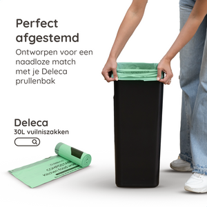 Prullenbak Prestige 30L / Mat Cremé Wit