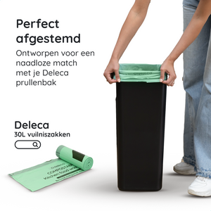 Prullenbak Prestige 30L / Mat Zwart