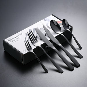 Bestekset Essential - 8 Personen / Zwart 18.0 Edelstaal